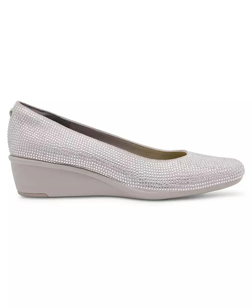 商品Anne Klein|Women's Wisher Embellished Wedge Pumps,价格¥610,第2张图片详细描述