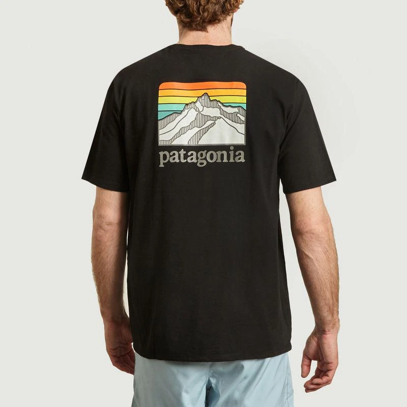 商品Patagonia|Line Logo Ridge Pocket Responsibili-Tee t-shirt Black PATAGONIA,价格¥363,第3张图片详细描述