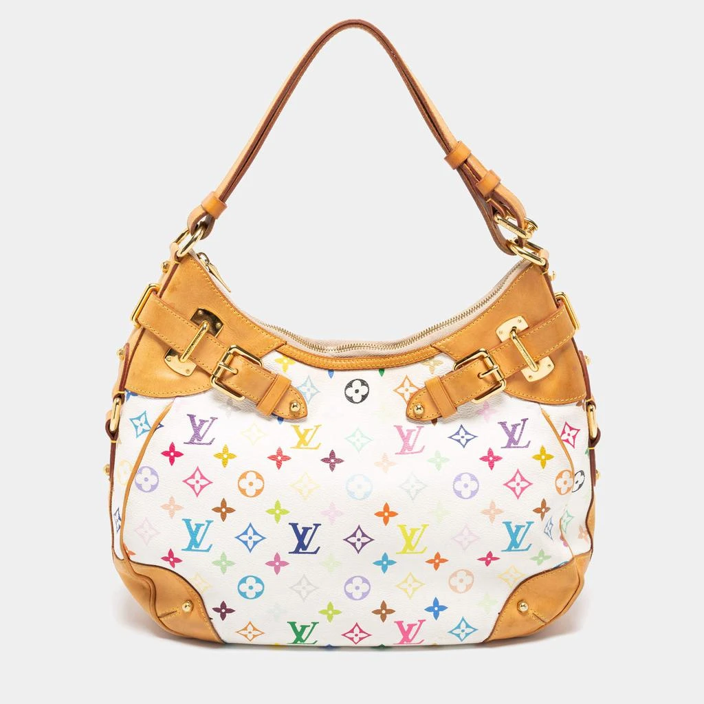 商品[二手商品] Louis Vuitton|Louis Vuitton White Multicolor Monogram Canvas And Leather Greta Bag,价格¥10101,第1张图片
