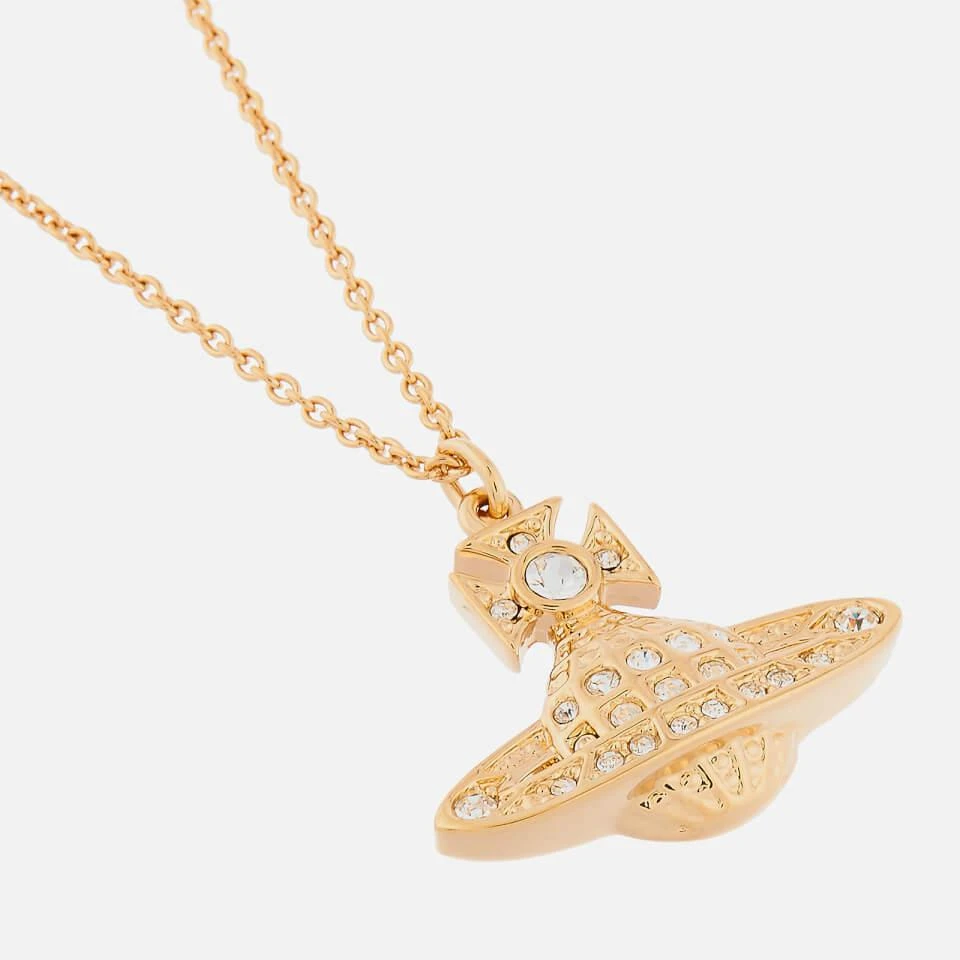 商品Vivienne Westwood|Vivienne Westwood Women's Minnie Bas Relief Pendant - Gold Crystal,价格¥977,第3张图片详细描述