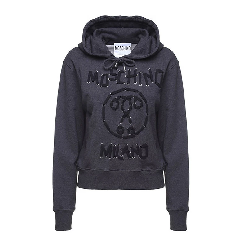 商品Moschino|MOSCHINO 深灰色女士卫衣/帽衫 A1707-5527-1516,价格¥1884,第1张图片