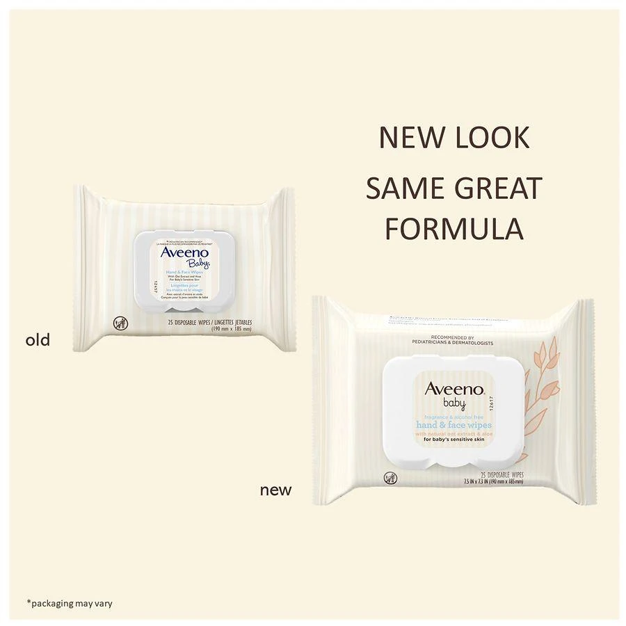 商品Aveeno|婴儿面部手部清洁湿巾 25张,价格¥37,第4张图片详细描述