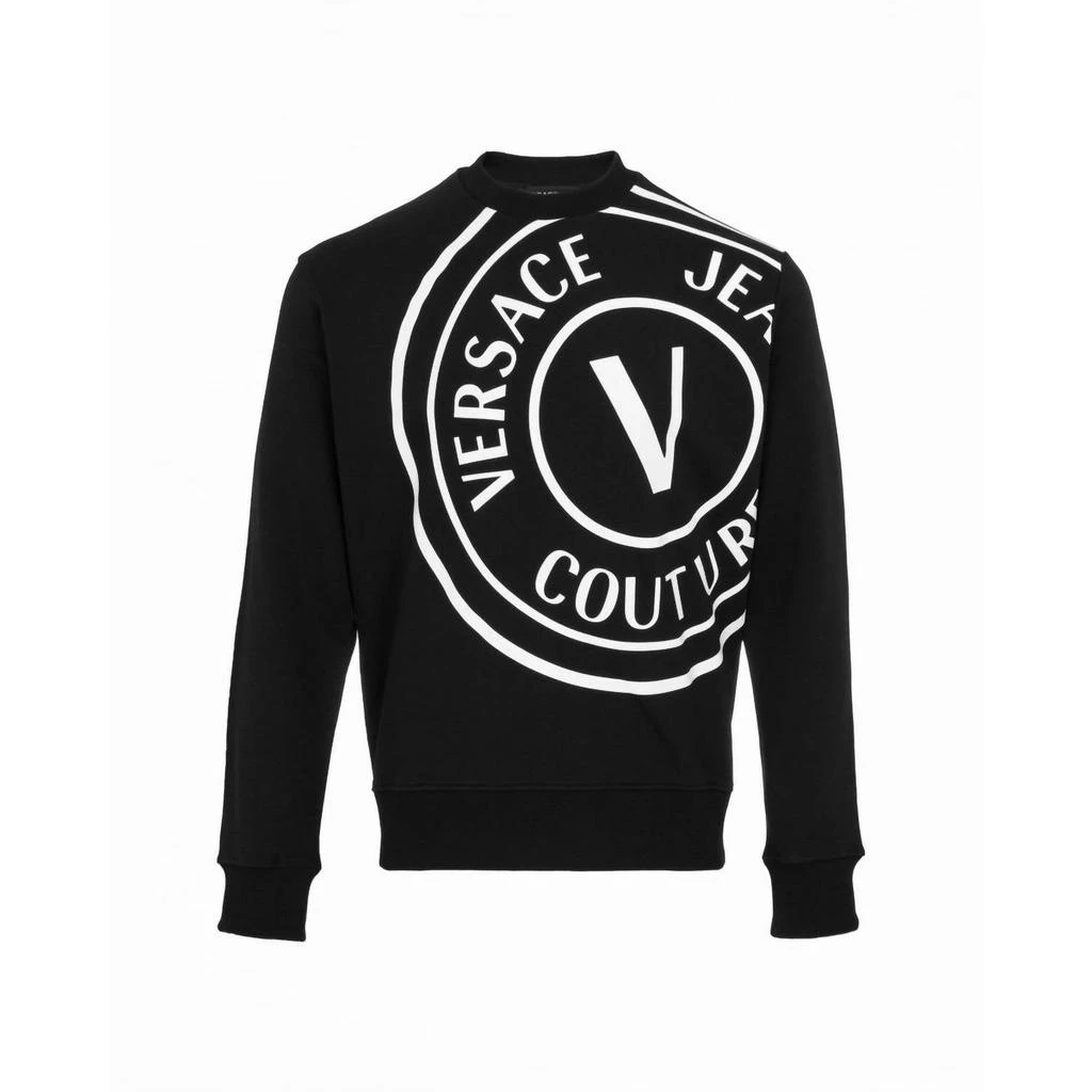 商品Versace|Men Crew Neck Long Sleeve Pullover Sweatshirt In Black,价格¥2426,第1张图片详细描述