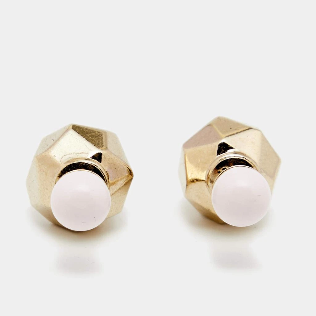 商品[二手商品] Dior|Dior Mise En Dior Tribales Enamel Resin Gold Tone Stud Earrings,价格¥2587,第1张图片