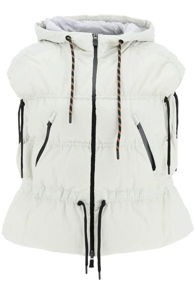 商品Herno|Herno laminar hooded down vest in light opalescent,价格¥3562,第1张图片