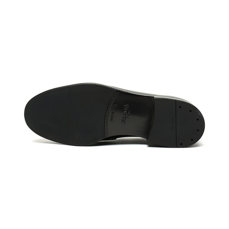 Prada 普拉达 男士黑色皮革乐福鞋 2DB180-P39-F0002商品第3张图片规格展示