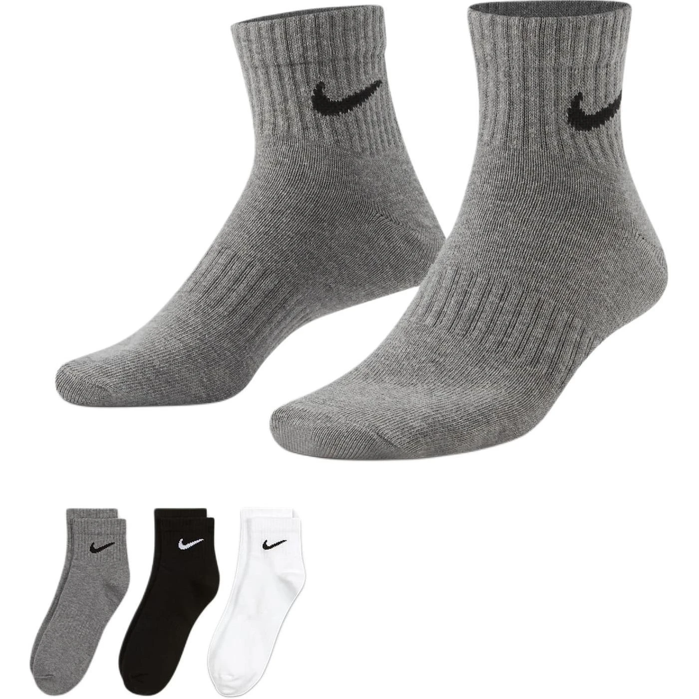 商品[国内直发] NIKE|[预售3天]户外休闲运动透气短袜 男女同款 3双装,价格¥129,第4张图片详细描述