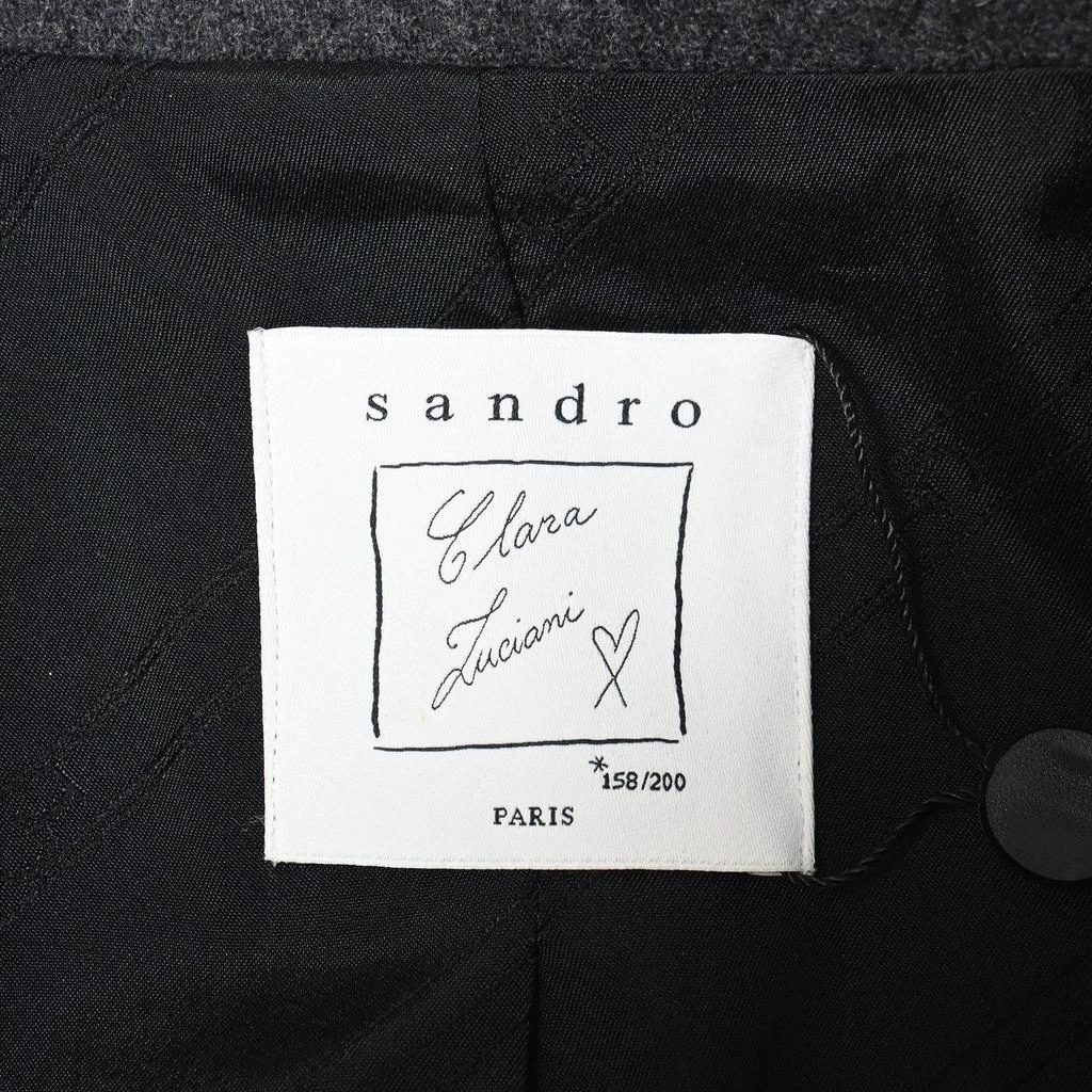 商品[二手商品] Sandro Paris|Sandro x Clara Luciani Brushed Blazer In Grey Wool,价格¥3015,第4张图片详细描述