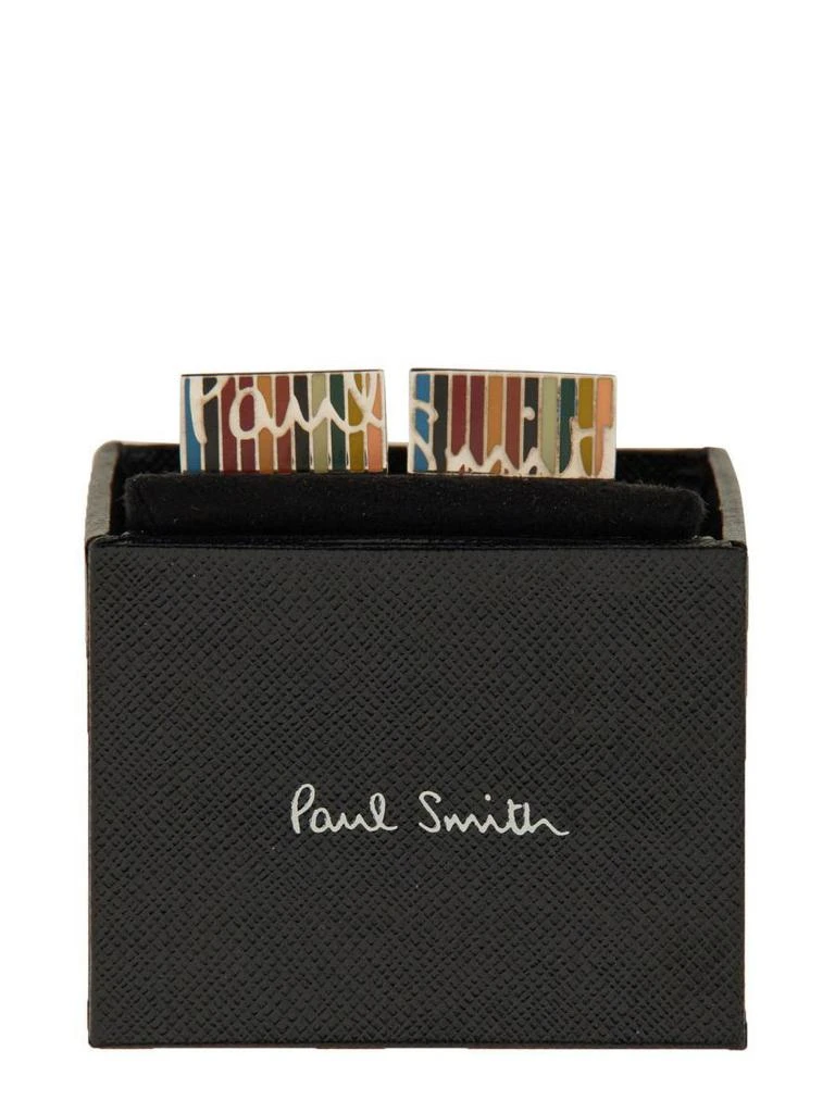 商品Paul Smith|Paul Smith Signature Stripe Cufflinks in Multicolour,价格¥772,第2张图片详细描述