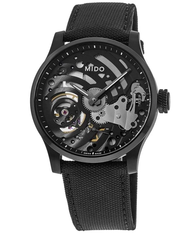 商品MIDO|Mido Multifort Mechanical Skeleton Limited Edition Black Fabric Strap Men's Watch M032.605.47.410.00,价格¥14569,第1张图片