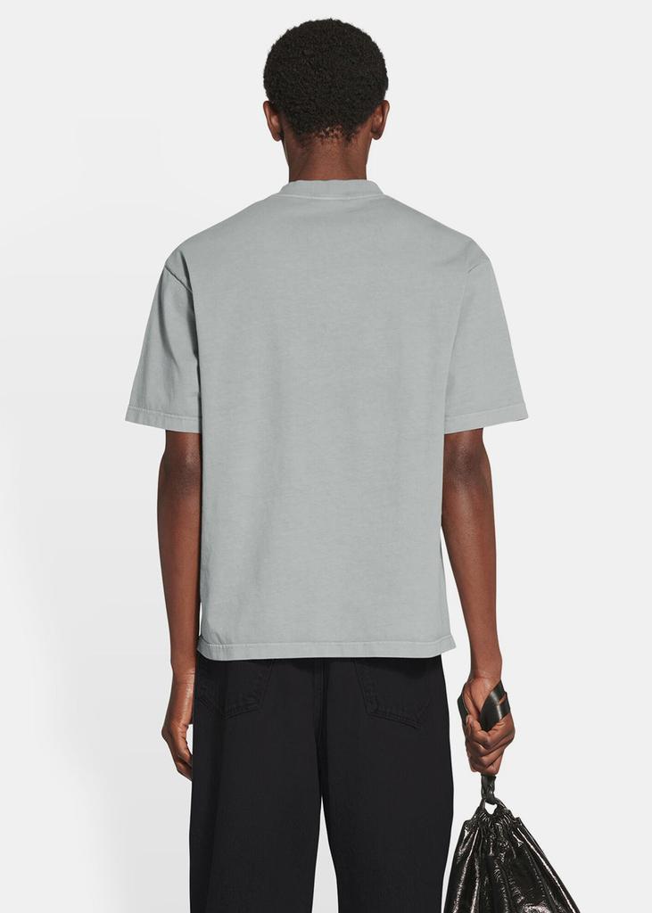 商品Balenciaga|Balenciaga Grey Medium Fit T-Shirt,价格¥2538,第5张图片详细描述