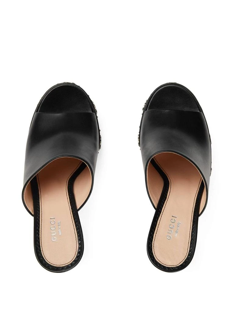 商品Gucci|GUCCI - Janaya Leather Pumps,价格¥8920,第3张图片详细描述