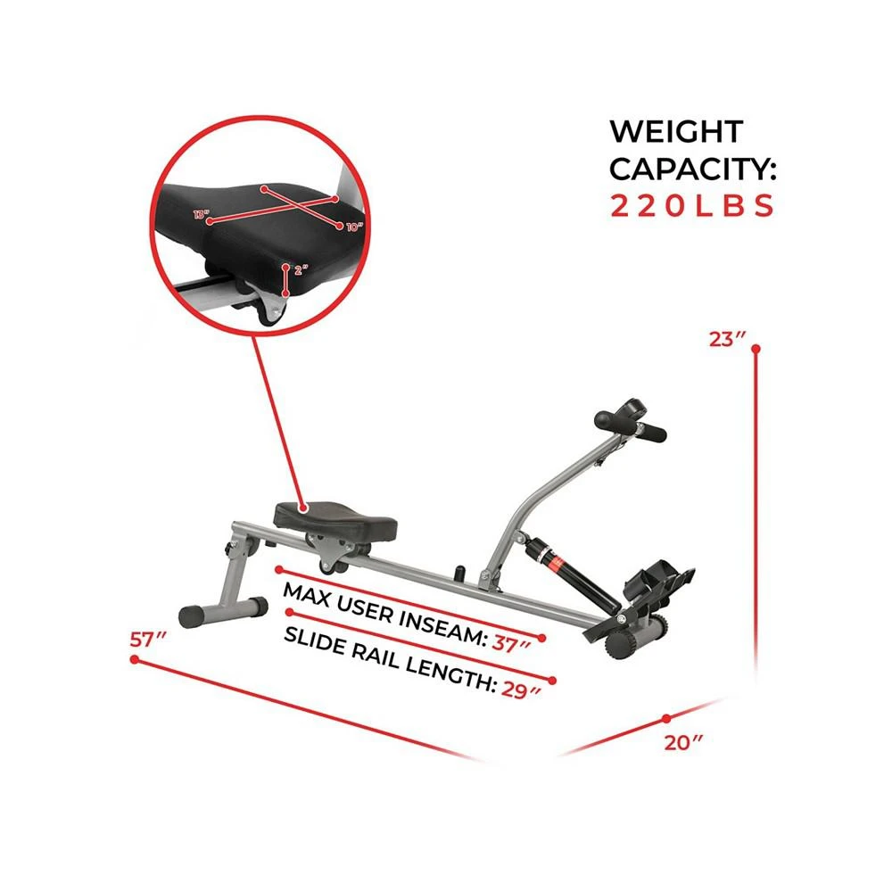 商品Sunny Health & Fitness|Rowing Machine,价格¥1117,第3张图片详细描述