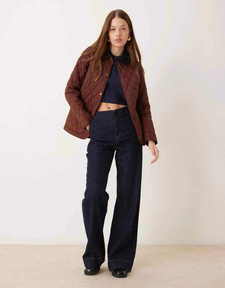 商品Barbour|女式 Annandale 绗缝夹克（深棕色）,价格¥638,第2张图片详细描述