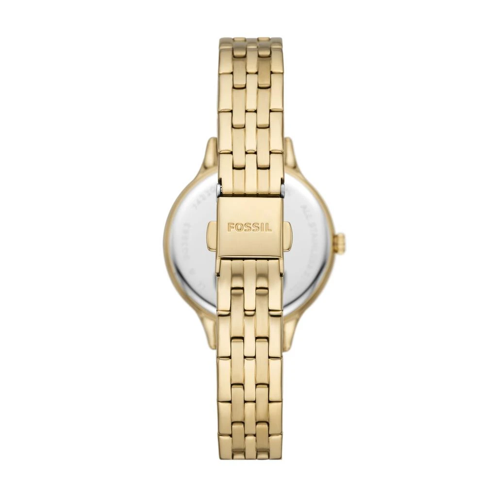 商品Fossil|Fossil Outlet Women's Laney Three-Hand, Gold-Tone Stainless Steel Watch,价格¥553,第2张图片详细描述