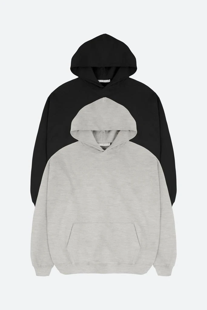 商品MNML|Every Day Hoodie 2 Pack - Black/Grey,价格¥709,第1张图片