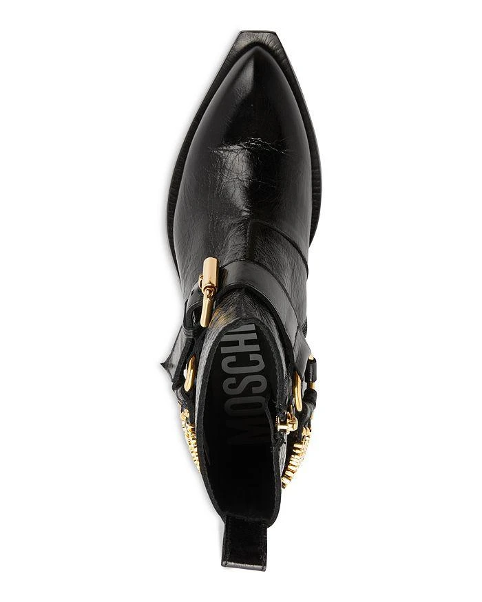 商品Moschino|Women's Logo Harness Ankle Boots,价格¥7349,第3张图片详细描述
