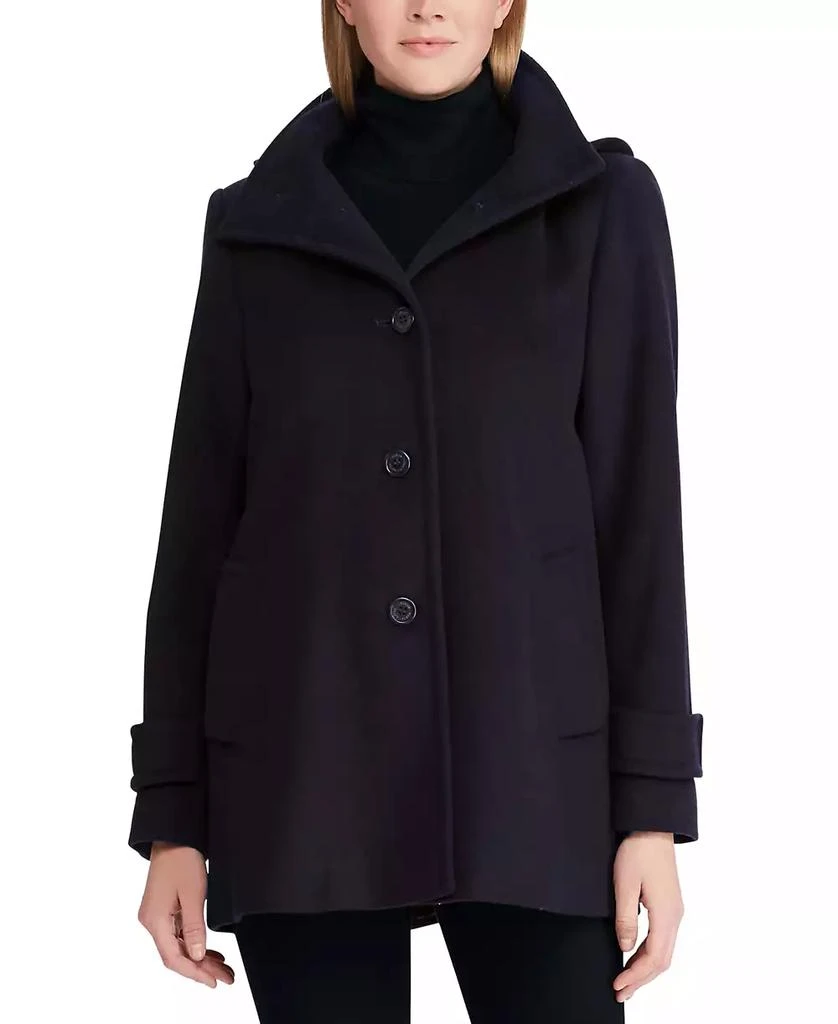 商品Ralph Lauren|Women's Hooded Wool Blend Walker Coat,价格¥764,第1张图片