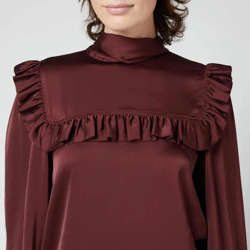 商品See by Chloé|See By Chloé Women's Washed Satin Blouse - Brown,价格¥655,第4张图片详细描述