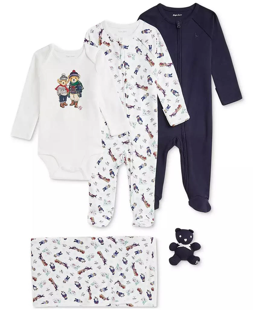 商品Ralph Lauren|Baby Cotton Polo Bear Gift Set,价格¥1108,第1张图片