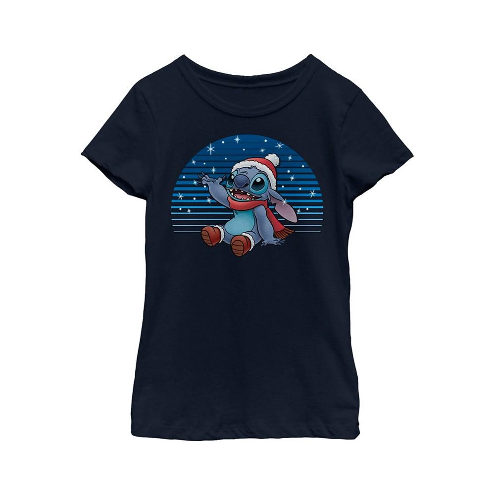 Girl's Lilo & Stitch Catching Snow  Child T-Shirt商品第1张图片规格展示