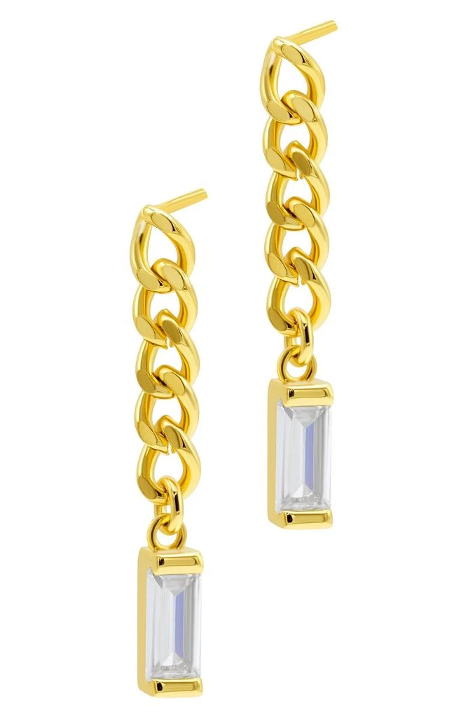 商品ADORNIA|Chain Crystal Drop Earrings,价格¥120,第1张图片