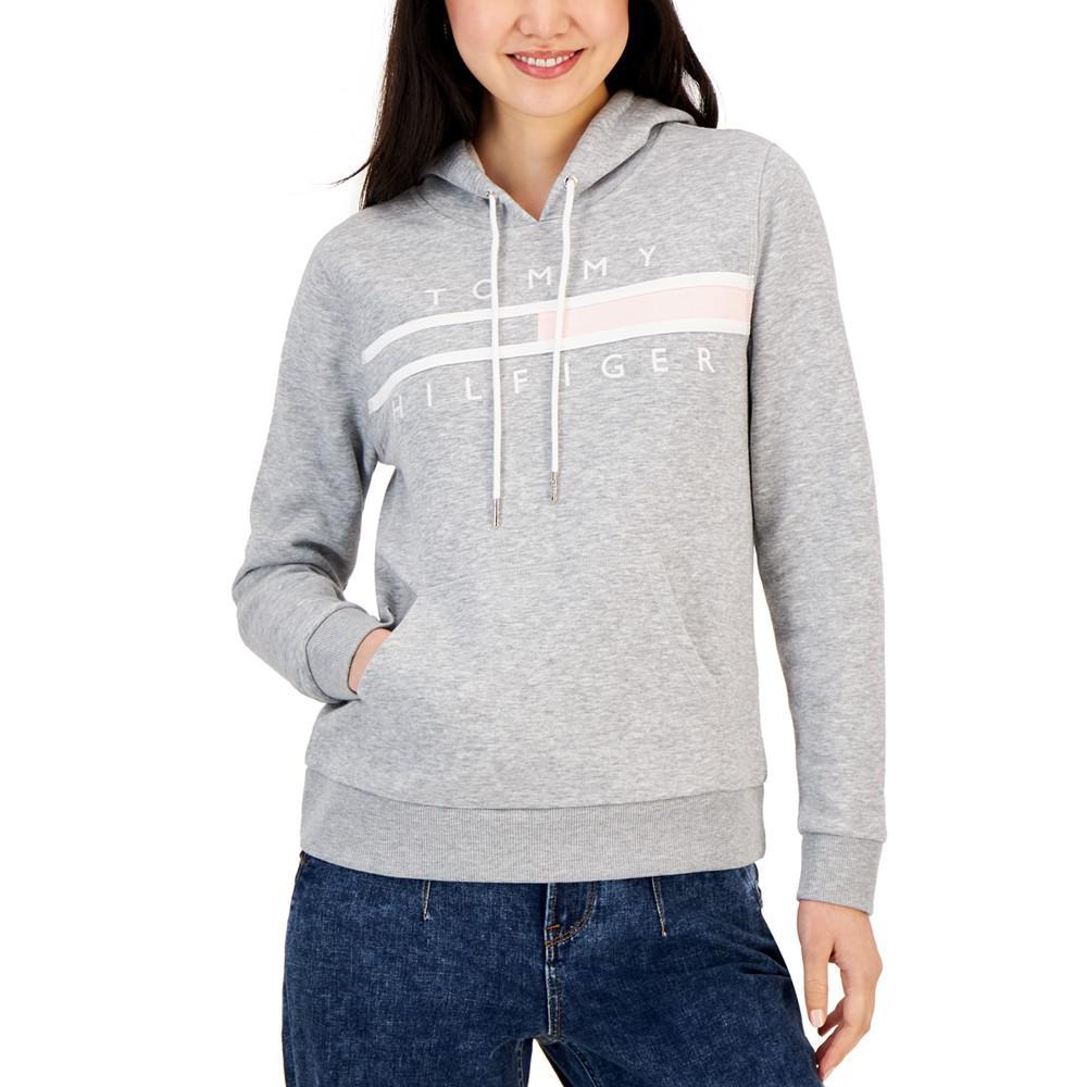 商品Tommy Hilfiger|Women's Long Sleeve Front Pocket Logo Sweatshirt,价格¥348,第3张图片详细描述