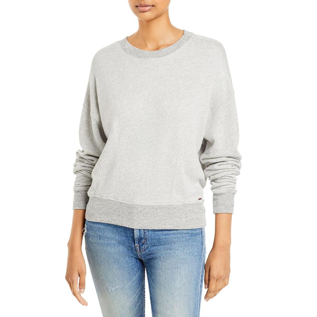 n:PHILANTHROPY Sela Women's Cotton Blend Heathered Two Tone Crewneck Sweatshirt商品第1张图片规格展示