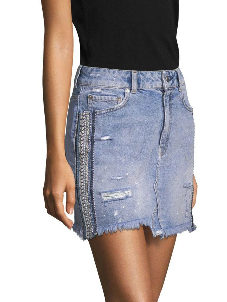 商品Free People|Embellished Denim Skirt,价格¥238,第3张图片详细描述