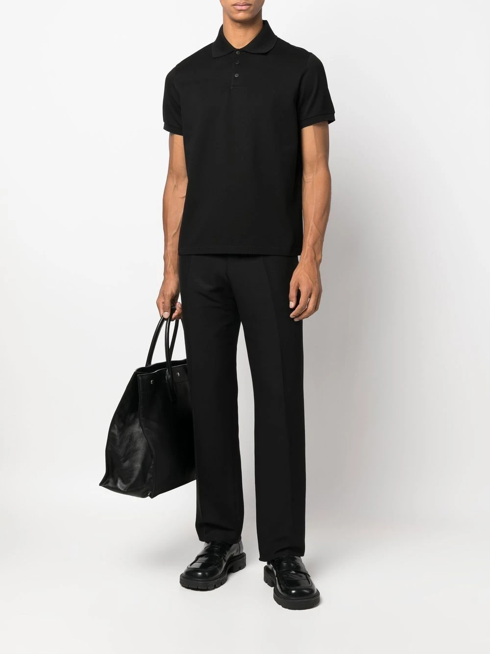 商品Yves Saint Laurent|Yves Saint Laurent 男士POLO衫 712300YB2OC1000 黑色,价格¥1491,第5张图片详细描述