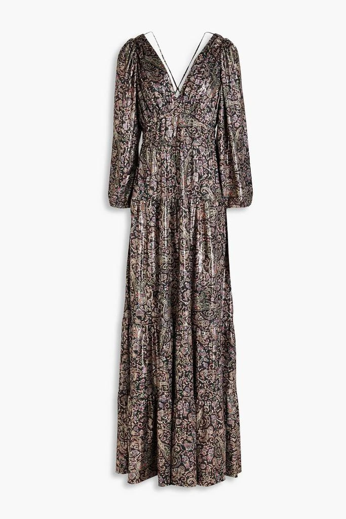 商品ba&sh|Glady tiered metallic paisley-print jersey maxi dress,价格¥700,第1张图片