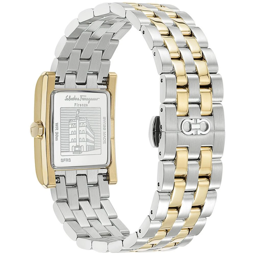商品Salvatore Ferragamo|Men's Swiss Lace Two Tone Stainless Steel Bracelet Watch 28x36mm,价格¥6544,第3张图片详细描述