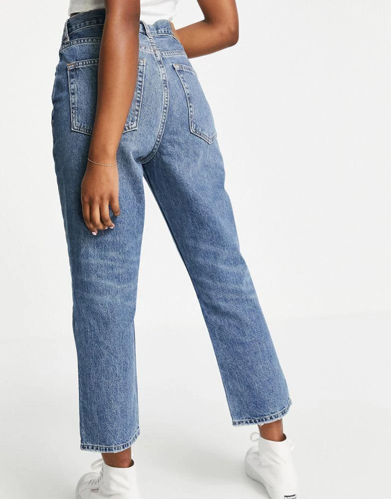 商品Topshop|Topshop Editor straight leg jeans in mid  blue,价格¥226,第2张图片详细描述