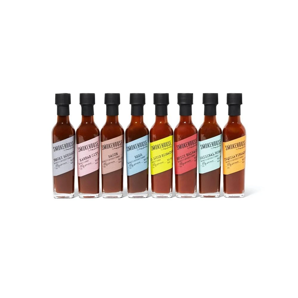 商品Thoughtfully|Smokehouse by Gourmet BBQ Sauce Sampler Set Gift Set, Set of 8,价格¥298,第2张图片详细描述