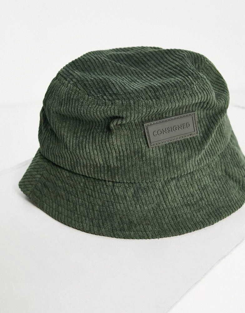 商品Consigned|Consigned cord bucket hat in khaki,价格¥90,第3张图片详细描述