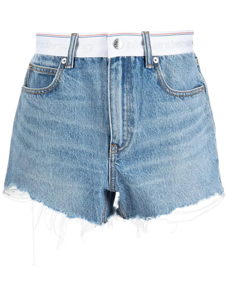 商品Alexander Wang|T BY ALEXANDER WANG WOMEN Logo Webbing High Rise Bite Shorts,价格¥1203,第5张图片详细描述