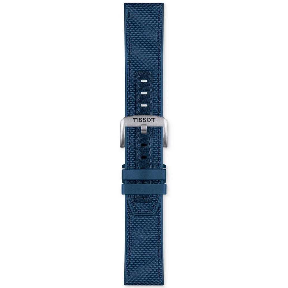 商品Tissot|Men's Swiss T-Touch Connect Solar Blue Textile & Leather Strap Smart Watch 48mm,价格¥7894,第6张图片详细描述