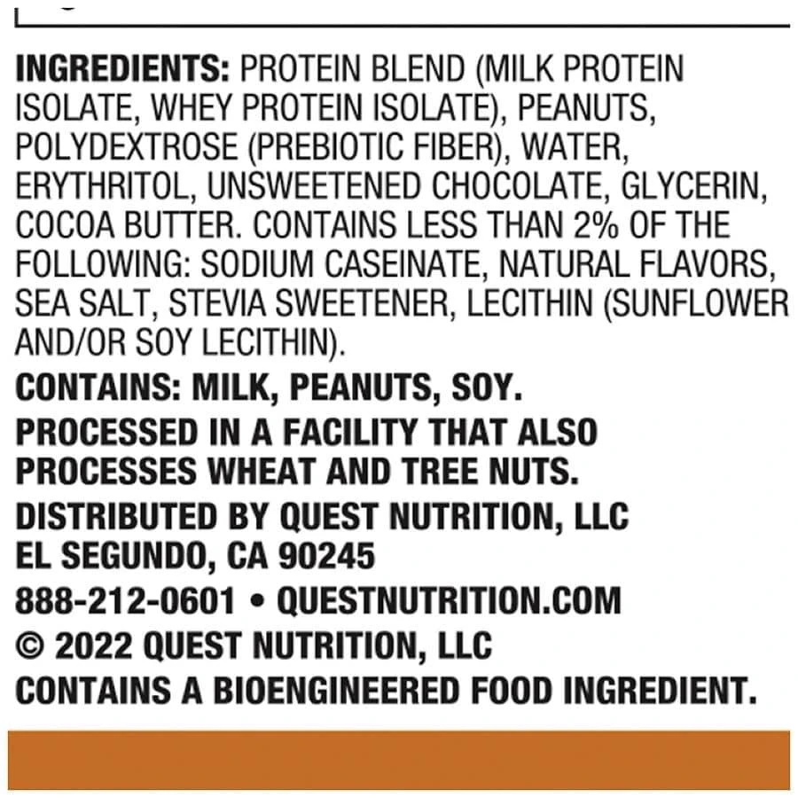 商品Quest Nutrition|Protein Bar Chocolate Peanut Butter,价格¥23,第2张图片详细描述
