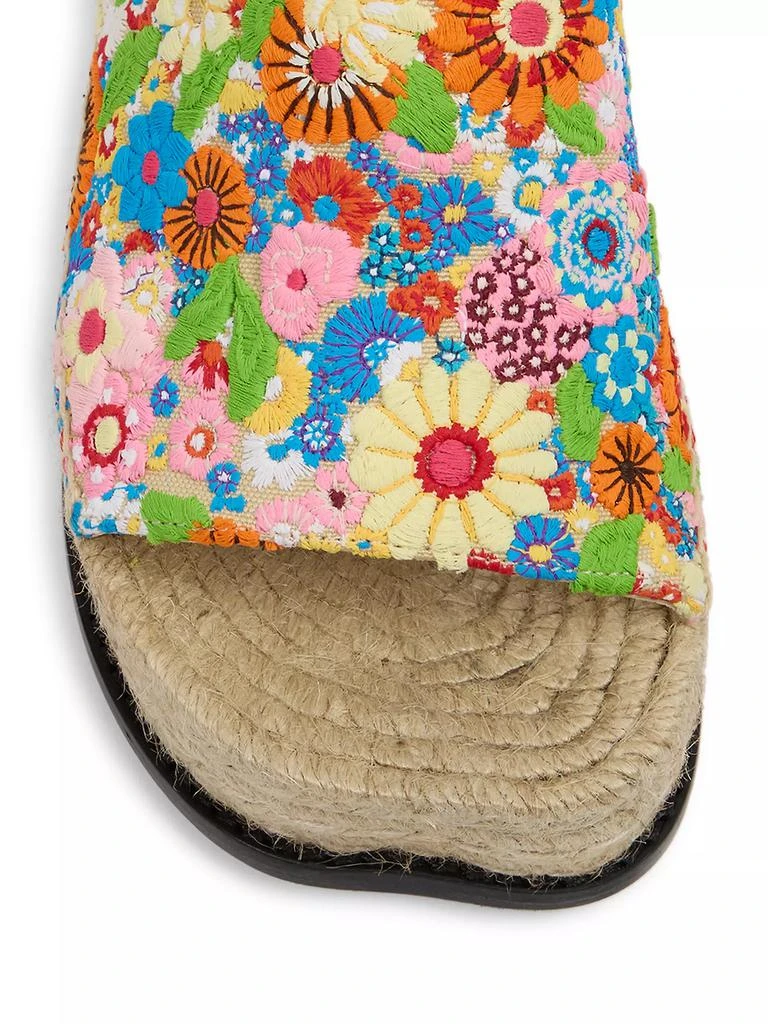 商品Loewe|LOEWE x Paula's Ibiza Floral-Embroidered Canvas Espadrille Sandals,价格¥8997,第4张图片详细描述