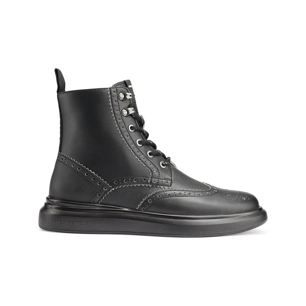 商品Karl Lagerfeld Paris|Karl Lagerfeld Men's Side Zip Wingtip Boot,价格¥1859,第2张图片详细描述