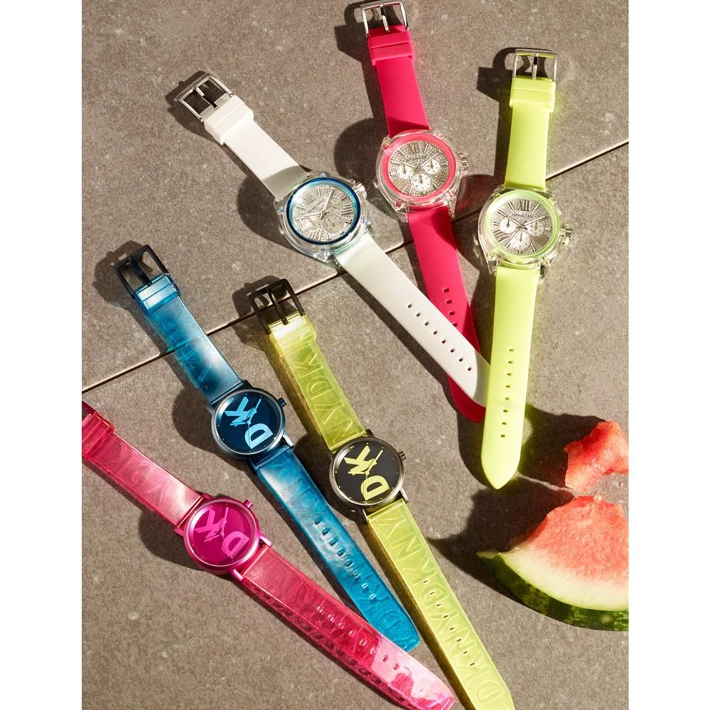 商品Michael Kors|Women's Wren Neon Pink Silicone Strap Watch 42mm,价格¥849,第5张图片详细描述