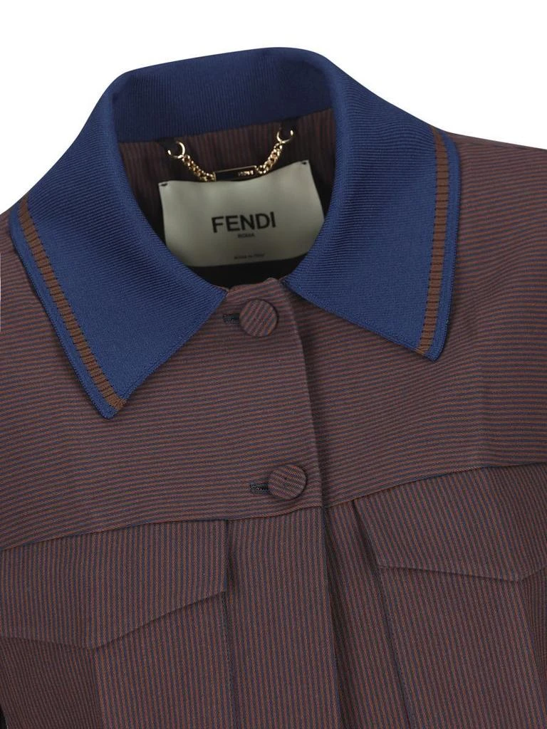 商品Fendi|Fendi Coats & Jackets in Cocoa/Navy,价格¥9428,第3张图片详细描述