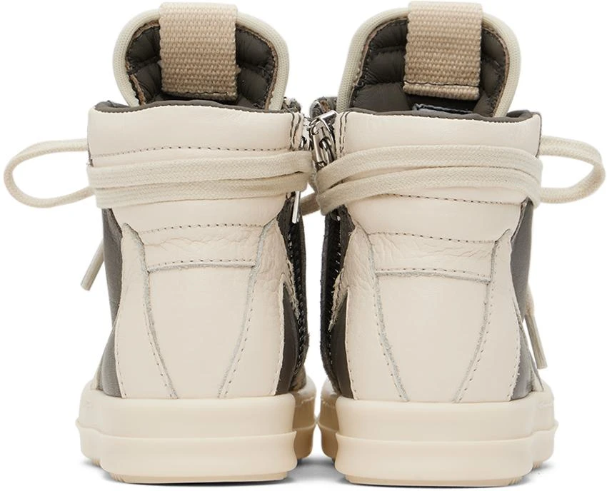 商品Rick Owens|Baby Gray & Off-White Geobasket Sneakers,价格¥3335,第2张图片详细描述