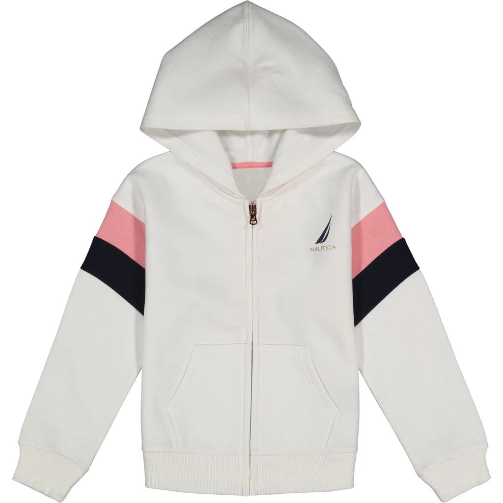 商品Nautica|Nautica Little Girls' Fleece Colorblock Hoodie (4-7),价格¥189,第1张图片