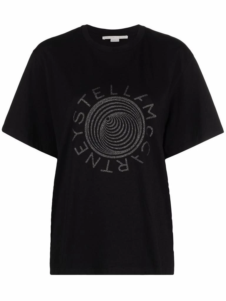 商品Stella McCartney|Stella Mccartney Womens Black Cotton T-Shirt,价格¥2197,第1张图片
