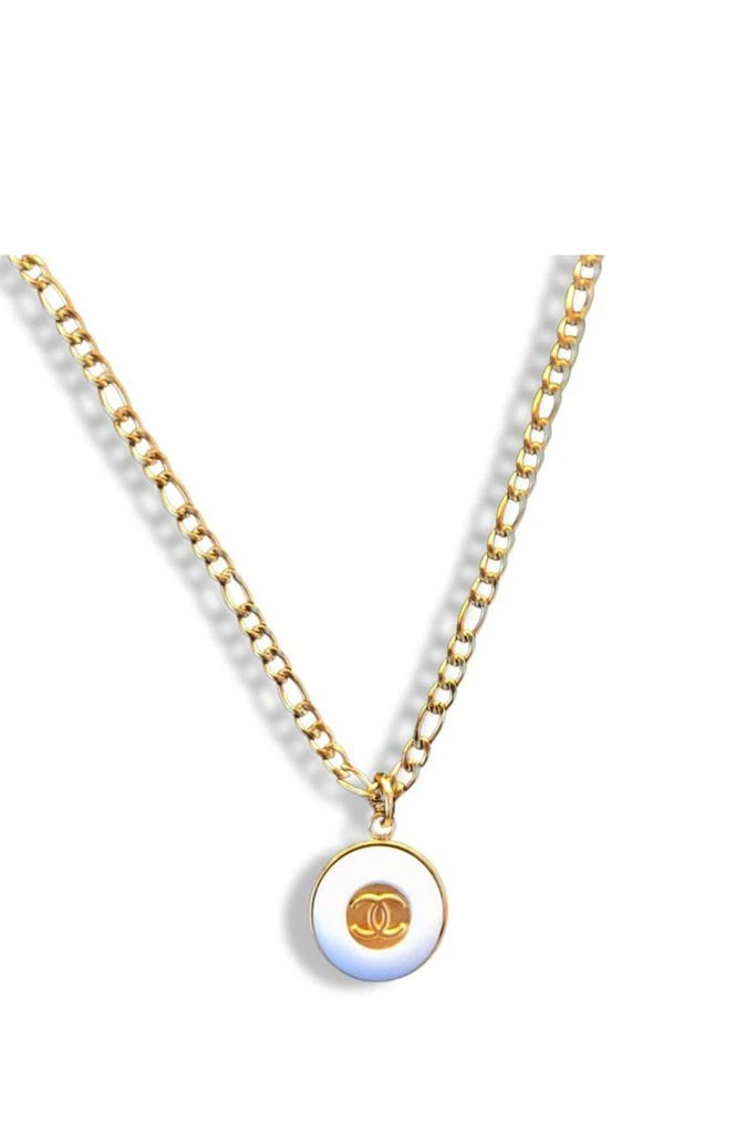 商品Saruc x Wanan|Chanel Gold White Button Necklace with Logo,价格¥1785,第1张图片