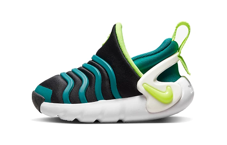 商品[国内直发] NIKE|Dynamo GO FlyEase 毛毛虫 舒适 防滑耐磨 低帮 运动休闲鞋 黑绿 婴幼童,价格¥211,第1张图片