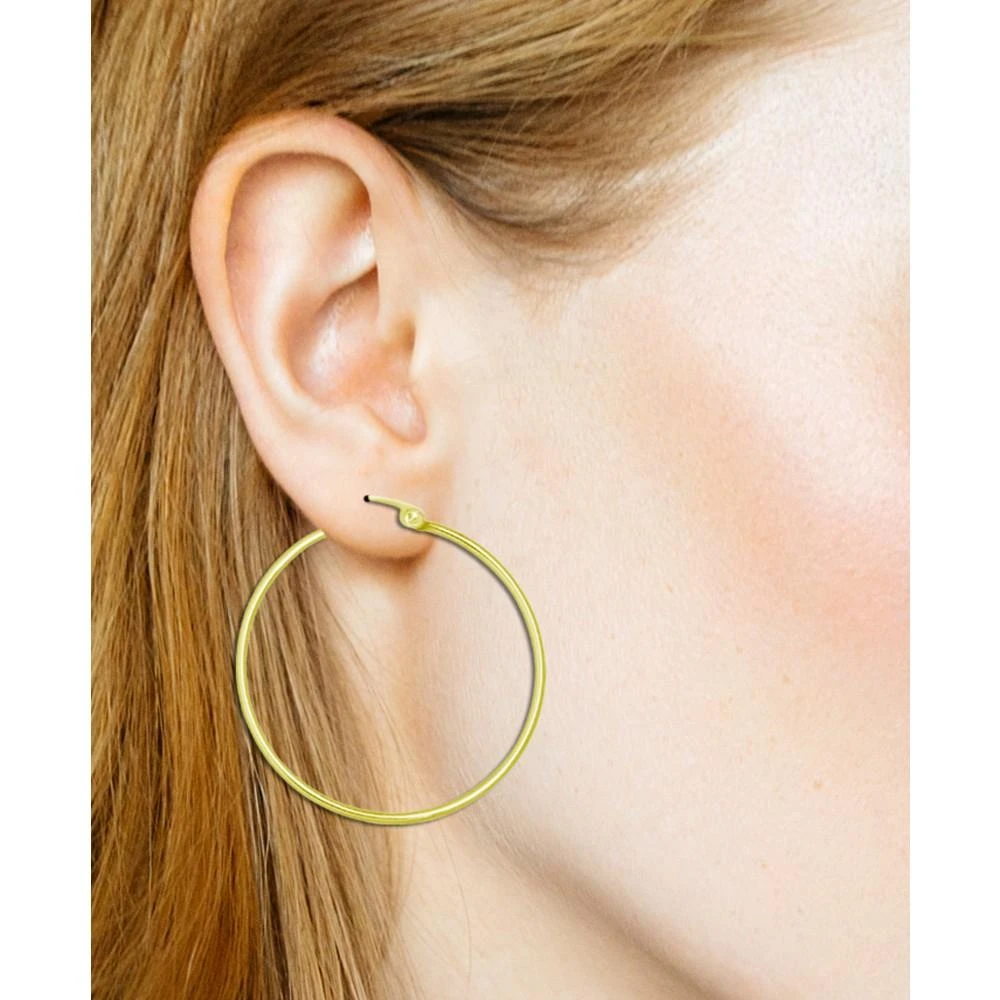 商品Essentials|And Now This Silver Plate or Gold Plate Polished Hoop Earring,价格¥166,第3张图片详细描述