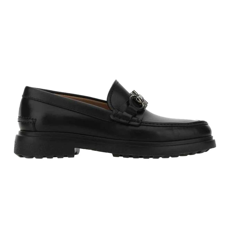 Salvatore Ferragamo 菲拉格慕 男士黑色小牛皮徽标乐福鞋 02-C499-735190 商品