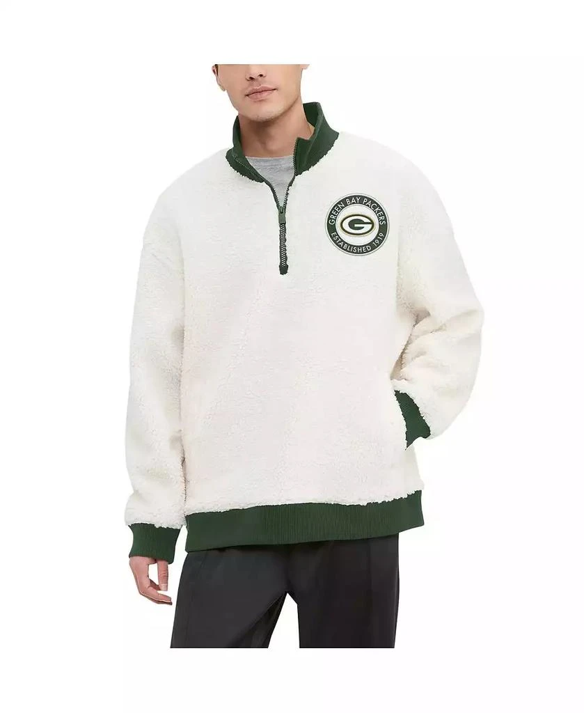 商品Tommy Hilfiger|Men's Cream Green Bay Packers Jordan Sherpa Quarter-Zip Sweatshirt,价格¥907,第3张图片详细描述